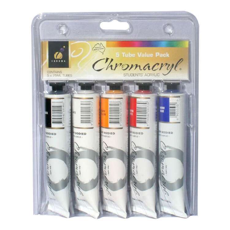 Chromacryl Acrylic Paint Set 5 Pack