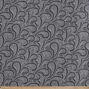 Monotones Big Paisley Cotton Fabric Black & White 112 cm