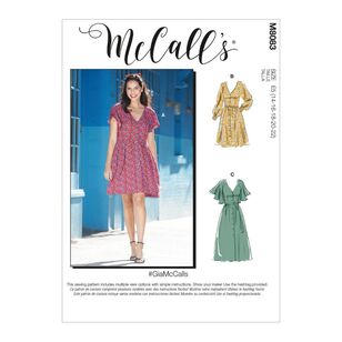 McCall's Sewing Pattern M8083 Misses' Dresses & Belt White