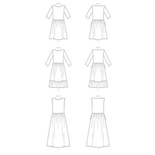 McCall's Sewing Pattern M8085 Misses' Dresses White