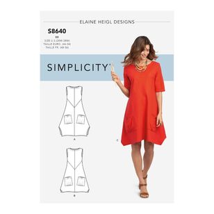 Simplicity Pattern S8640 Misses'/Women's Dress or Tunic