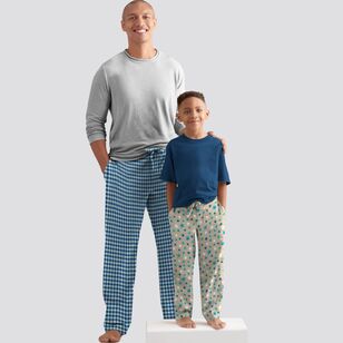 Simplicity Pattern S8519 Boys' and Men's Slim Fit Lounge Pants XX Small - XX Large