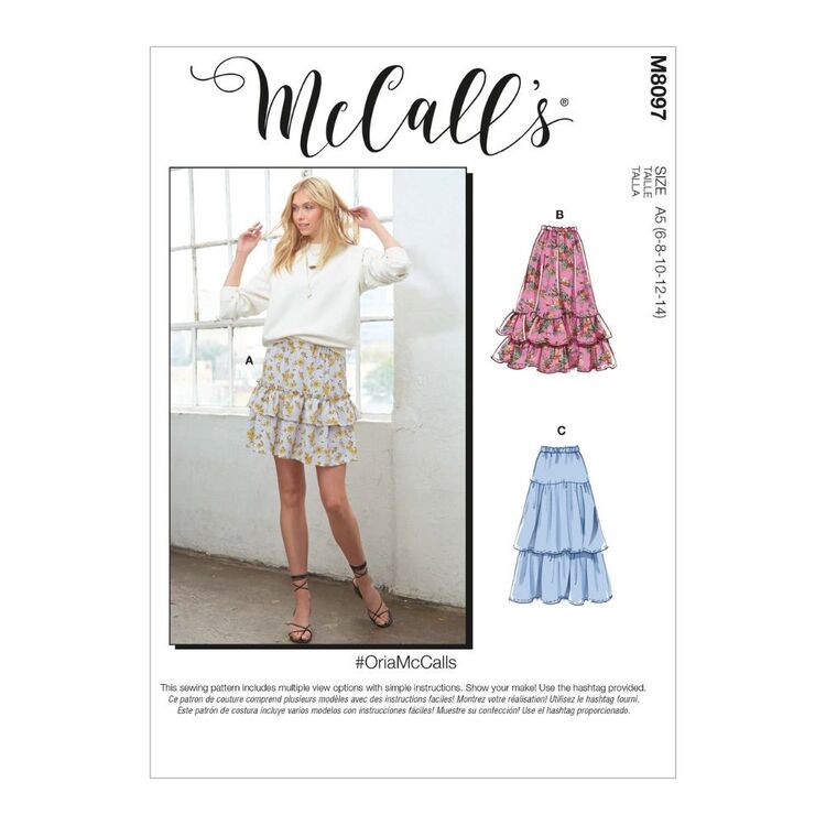 McCall's Pattern M8097 #OriaMcCalls - Misses' Skirts