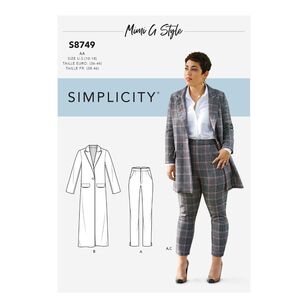 Simplicity Pattern S8749 Misses'/Women's Mimi G Style Coat and Pants