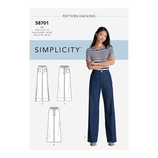 Simplicity Pattern S8701 Misses' Pants with Options for Design Hacking