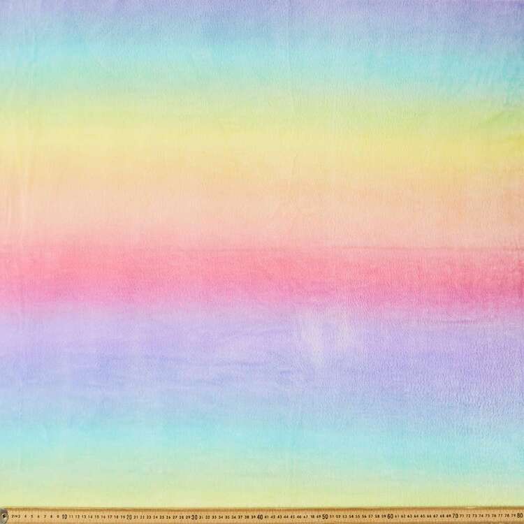 Rainbow Printed 150 cm Coral Fleece Fabric Soft & Multicoloured