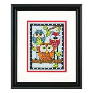 Dimensions Owl Trio Embroidery Kit Multicoloured