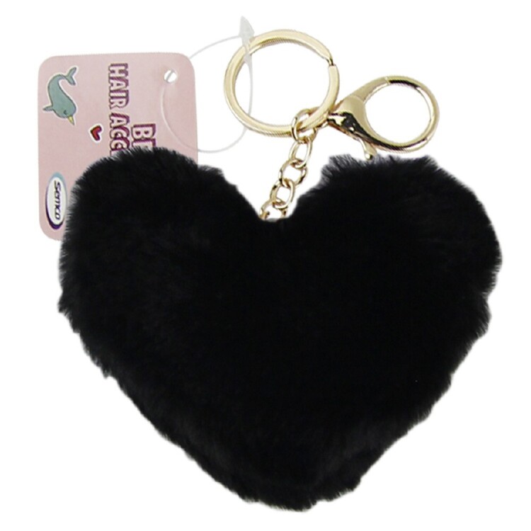 Heart Shape Pom Pom Keychain