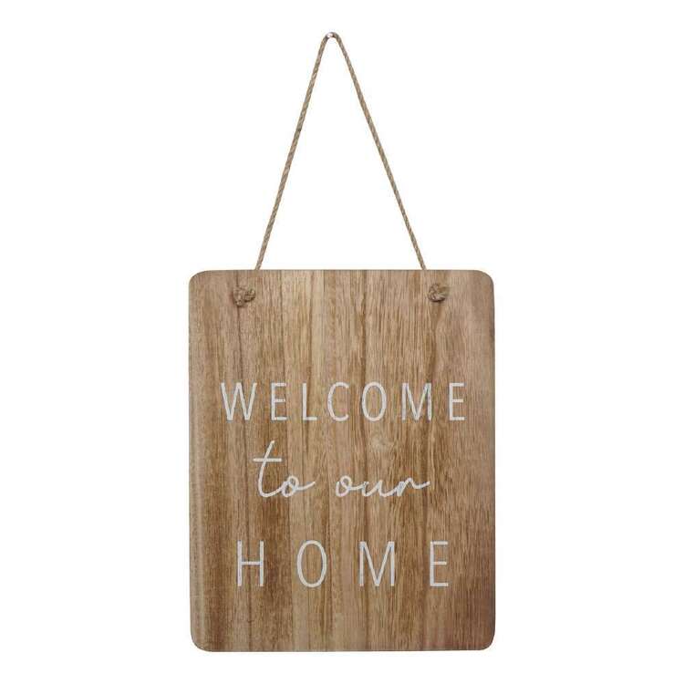 Living Space Home Rectangular Wall Plaque Natural 20 x 25 cm