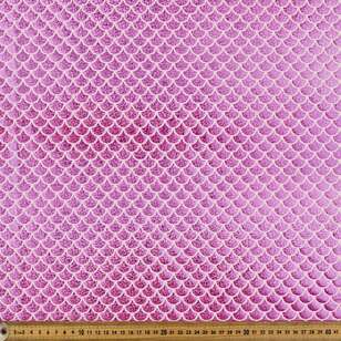 Candy Pink Scale Printed 148 cm Dance Knit Fabric Candy Pink 148 cm