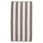 Logan & Mason Cabana Beach Towel Silver Stripe