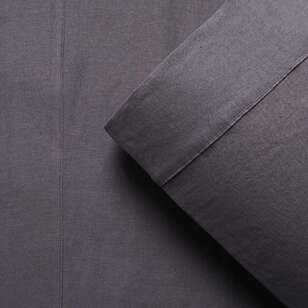 KOO Loft Linen Cotton Sheet Set Charcoal