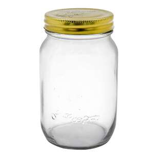 Lemon & Lime Roma Glass Conserve Jars 8 Pack Gold 550 mL