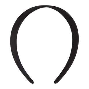 Maria George Flat Satin Headband Black