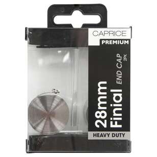 Caprice Premium 28 mm Endcap Finials Silver