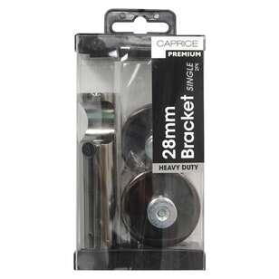 Caprice Premium 28 mm Single Rod Brackets 2 Pack Gunmetal