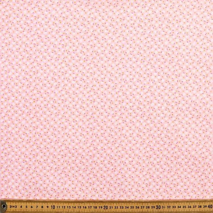 Floral Dots Blender Cotton Fabric Blush 112 cm