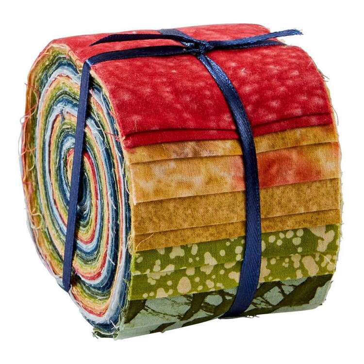 Earth Indian Batik Jelly Roll 20 Pieces