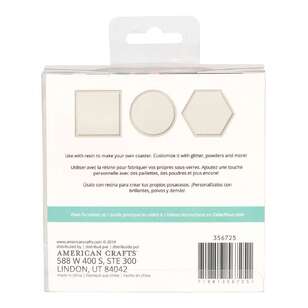 American Crafts Color Pour Resin Coaster Molds White