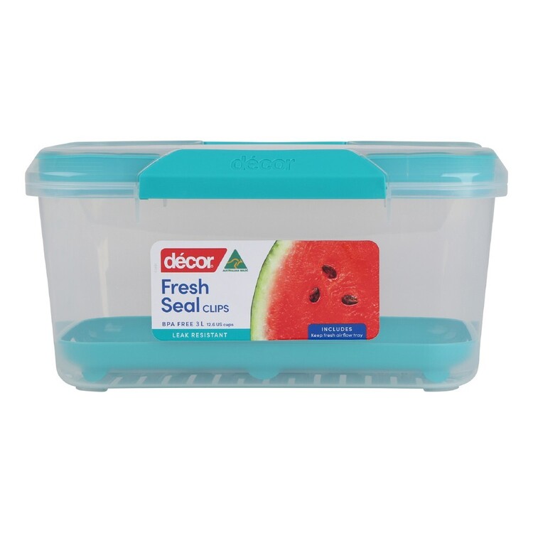 Décor Fresh Seal Clips 3 L Container With Rack