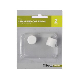 Tribeca 16 mm End Cap Finials White
