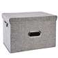 Living Space Storage Box Grey 37 x 27 x 26 cm