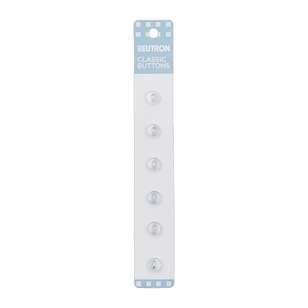 Beutron Classic 2 Hole Button 6 Pack White