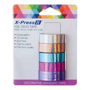 X-Press It Holograpic Foil Deco Tape Multicoloured
