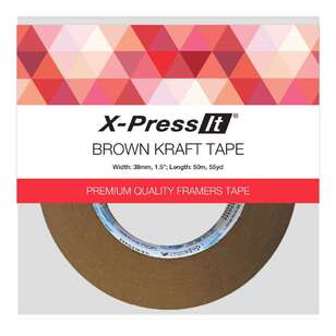X-Press It 38 mm x 50 m Brown Kraft Tape Multicoloured