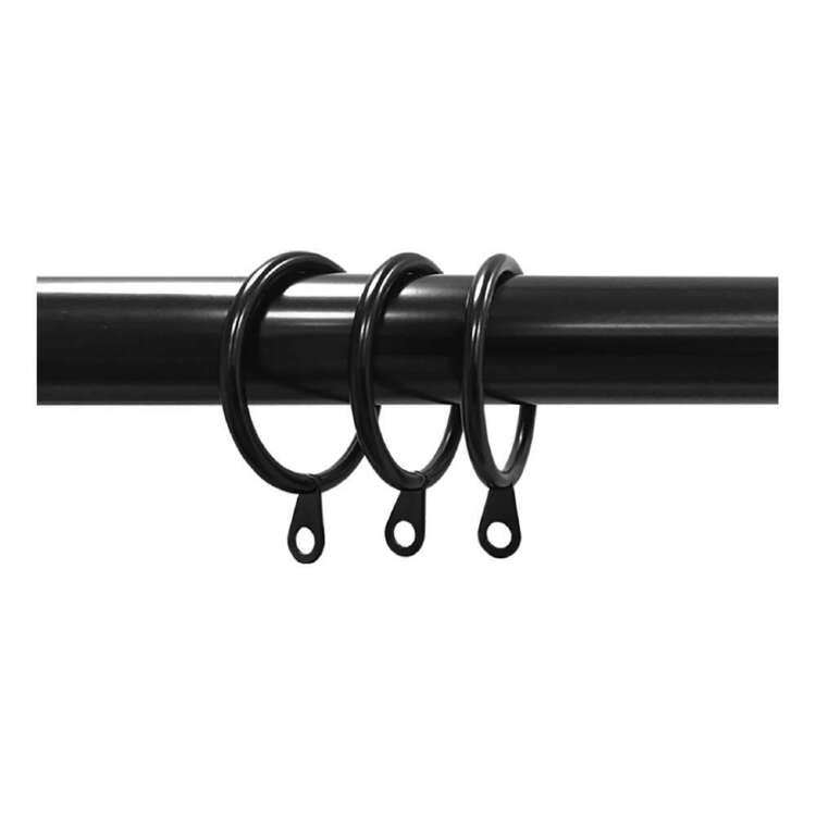 Selections Studio Clip Rings 10 Pack Black, Clip Curtain Rings Black