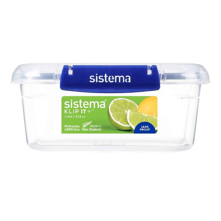 Sistema Klip It Plus 1L Rectangle Container Clear
