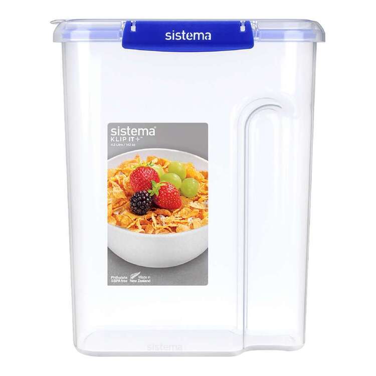 Sistema Klip It Plus 4.2L Cereal Container Clear