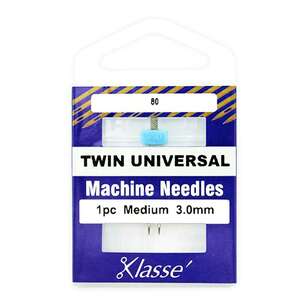 Klasse 80/3mm Twin Universal Machine Needle Silver 80 / 3 mm