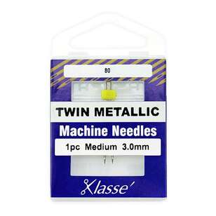 Klasse 80/3mm Twin-Met Machine Needle Silver 80 / 3 mm