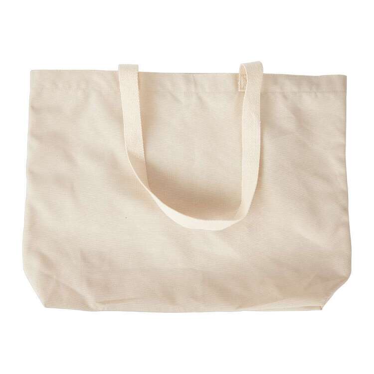 Plain Polyester Canvas Tote Bag Natural 151 x 340 cm