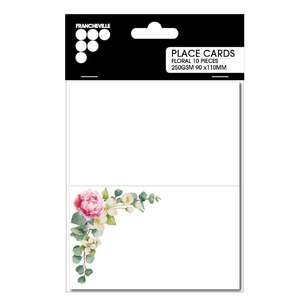 Francheville 250 gsm Place Cards 10 Pack White & Floral