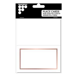 Francheville 250 gsm Place Cards 10 Pack White & Rose Gold
