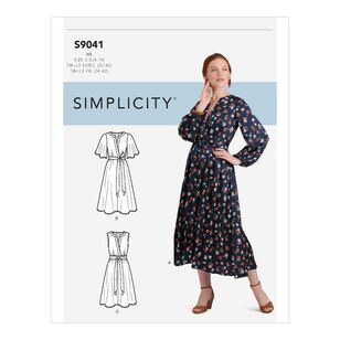 Simplicity Pattern 9041 Misses' Dresses In Three Lengths With Sleeve Variations