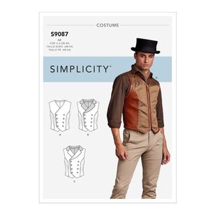 Simplicity Pattern 9087 Men's Steampunk Corset Vests