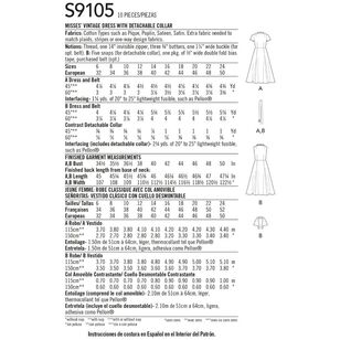 Simplicity Sewing Pattern S9105 Misses' Dresses White