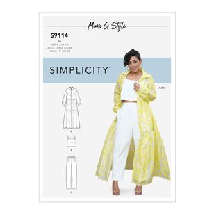 Simplicity Pattern 9114 Misses' Dress, Top & Pants By Mimi G Style