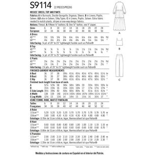 Simplicity Pattern 9114 Misses' Dress, Top & Pants By Mimi G Style