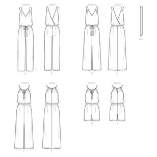 Simplicity Pattern 9125 Misses' Dresses & Jumpsuits X Small - X Large