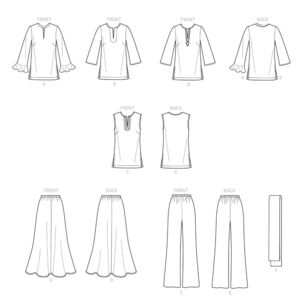 Simplicity Sewing Pattern S9130 Misses' & Women's Tops & Bottoms White