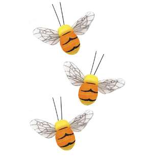 Critters 3 Pack Bees Yellow 22 x 20.15 cm