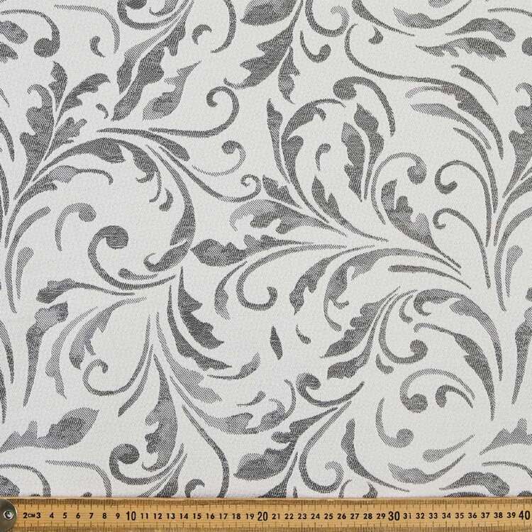 Luxe Jacquard Decorator Fabric Charcoal 145 cm