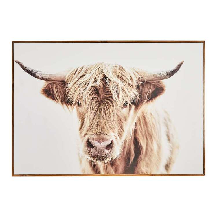 Cooper & Co Highland Cow Framed Print Natural 70 x 100 cm