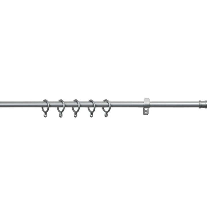 Mode Home 13/16mm Expandable Rod Set With End Cap Silver