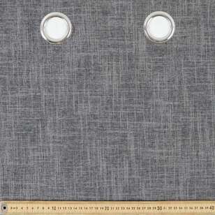 Gummerson Neutrals Blockout Eyelet Cut, Hem & Hang Curtain Fabric Charcoal 270 cm