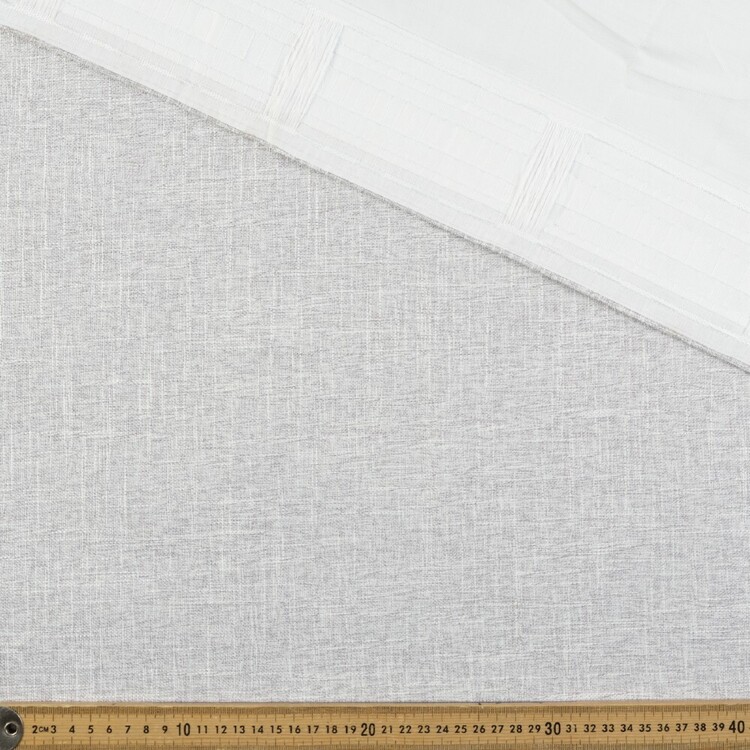 Gummerson Neutrals Blockout Multi Header Cut, Hem & Hang Curtain Fabric Granite 270 cm